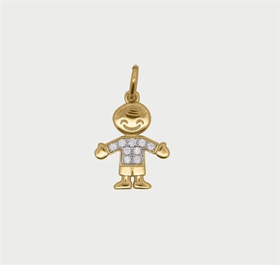 Charm Rue des Mille Woman Charm Bar in Brass CB-LCN 05 - CB-LCN 05